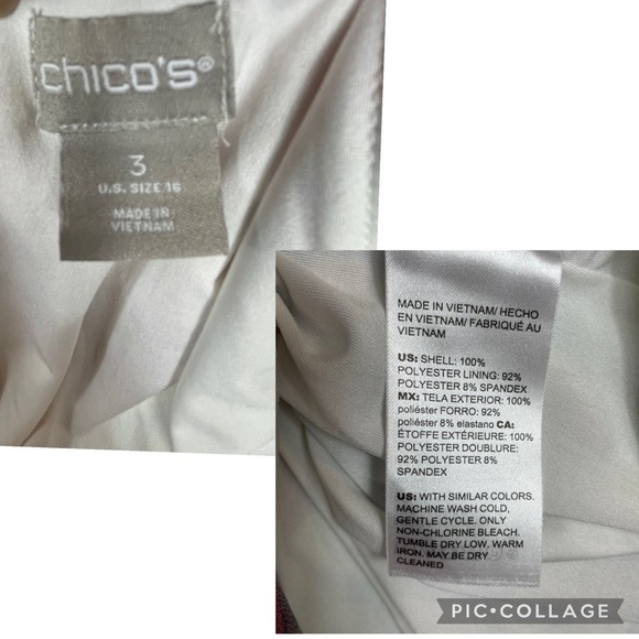 Chico's‎ Asymmetrical Midi Tropical Floral Flowy Handkerchief Hem Skirt - Sz 16 - Picture 3 of 10